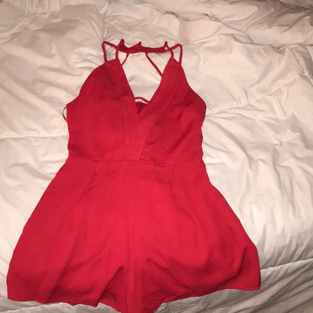 Sienna sky red romper